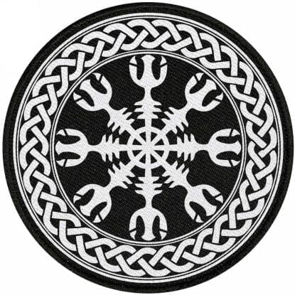 Helm of Terror Awe Viking Ragnarok 9.5cm - 3.8" Patch
