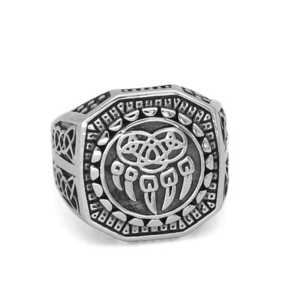 Wolf Paw Fenrir Nordic Viking Massive Heavy Stainless Steel Ring