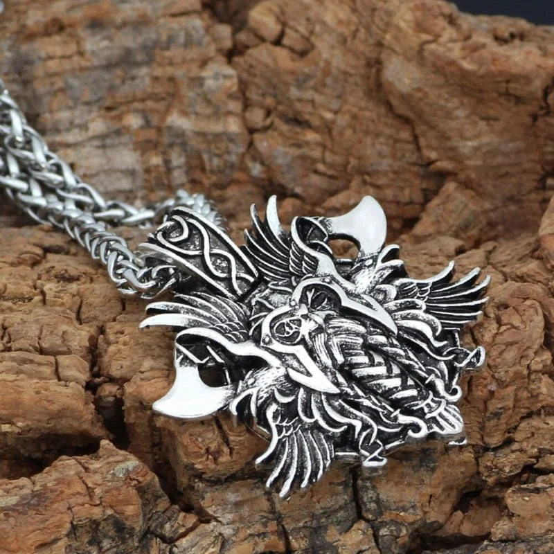 Odin All Father One Eye Nordic Stainless Steel Thor Necklace - Image 4