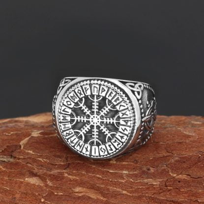 Helm Of Awe Nordic Viking Massive Heavy Stainless Steel Ring