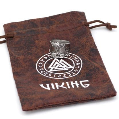 Alternative view of Mjolnir Thor Hammer With Rune Nordic Viking Massive Heavy Stainless Steel Ring