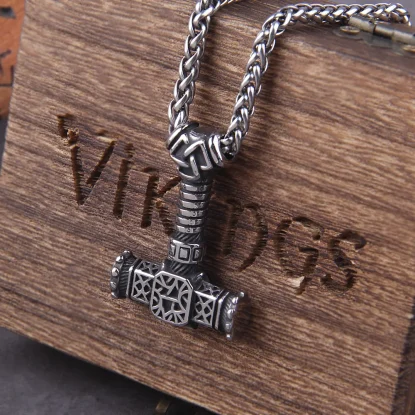 Thor Hammer Viking Stainless Steel Multiple Styles Domineering Unisex Necklace Pendant withbox