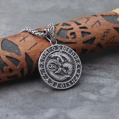 Alternative view of Jörmungandr Necklace Viking Antique Handmade Norse Pendants