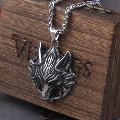 Fenrir Necklace Wolf Head Necklaces Pendants